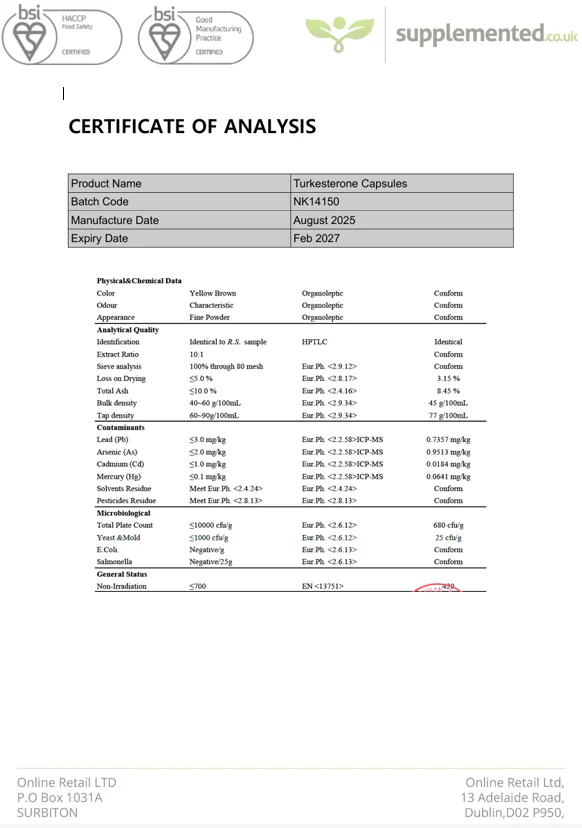 Turkesterone 1500mg Capsules - Image 3